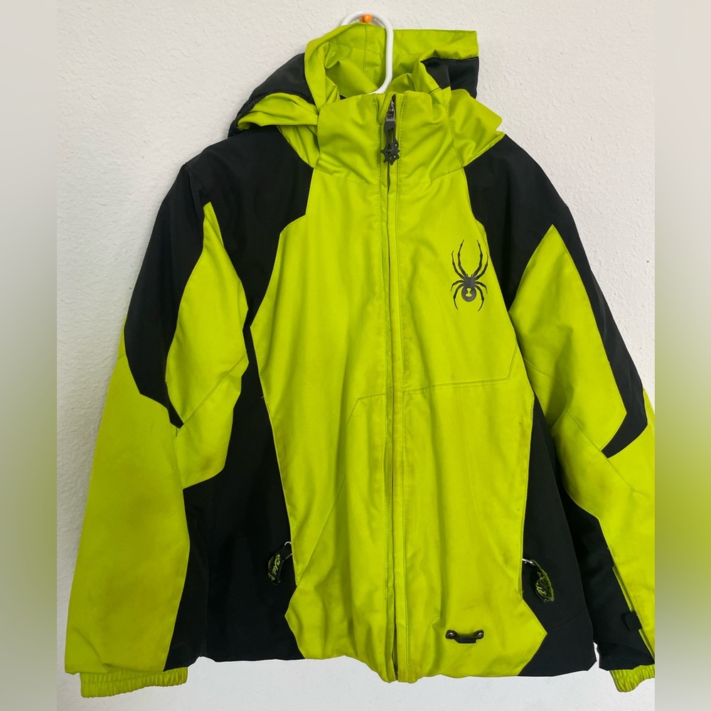 Spyder Kids Jacket in Lime Green and Black